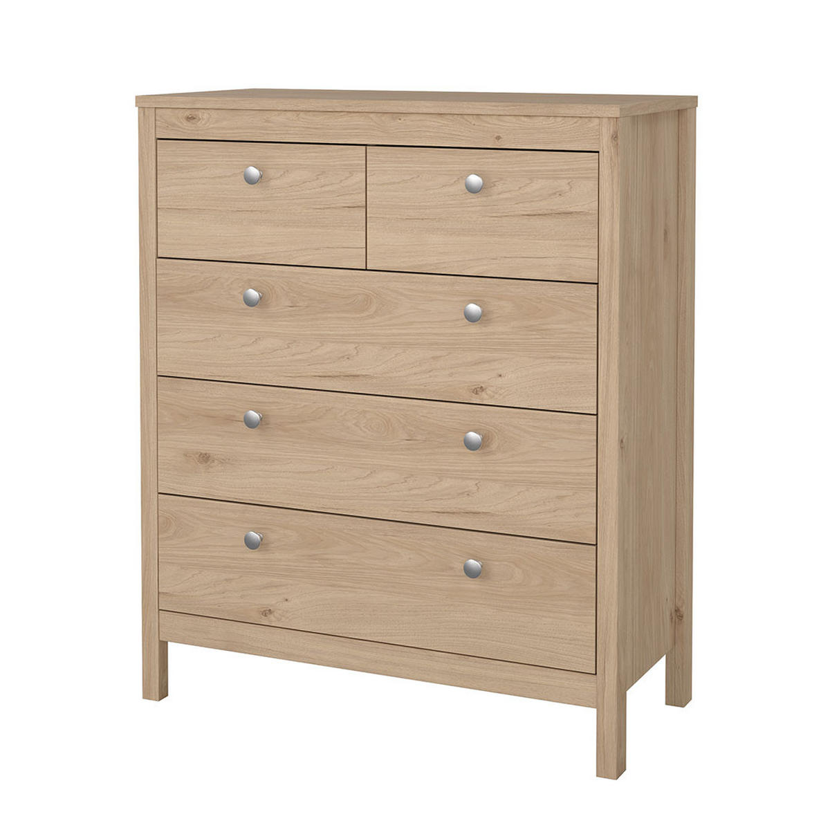 KOMMODE, Madrid, Eiche, Holzwerkstoff, 83 x 39 x 99 cm - Eichefarben, Holzwerkstoff (83/99/39cm) - ebuy24