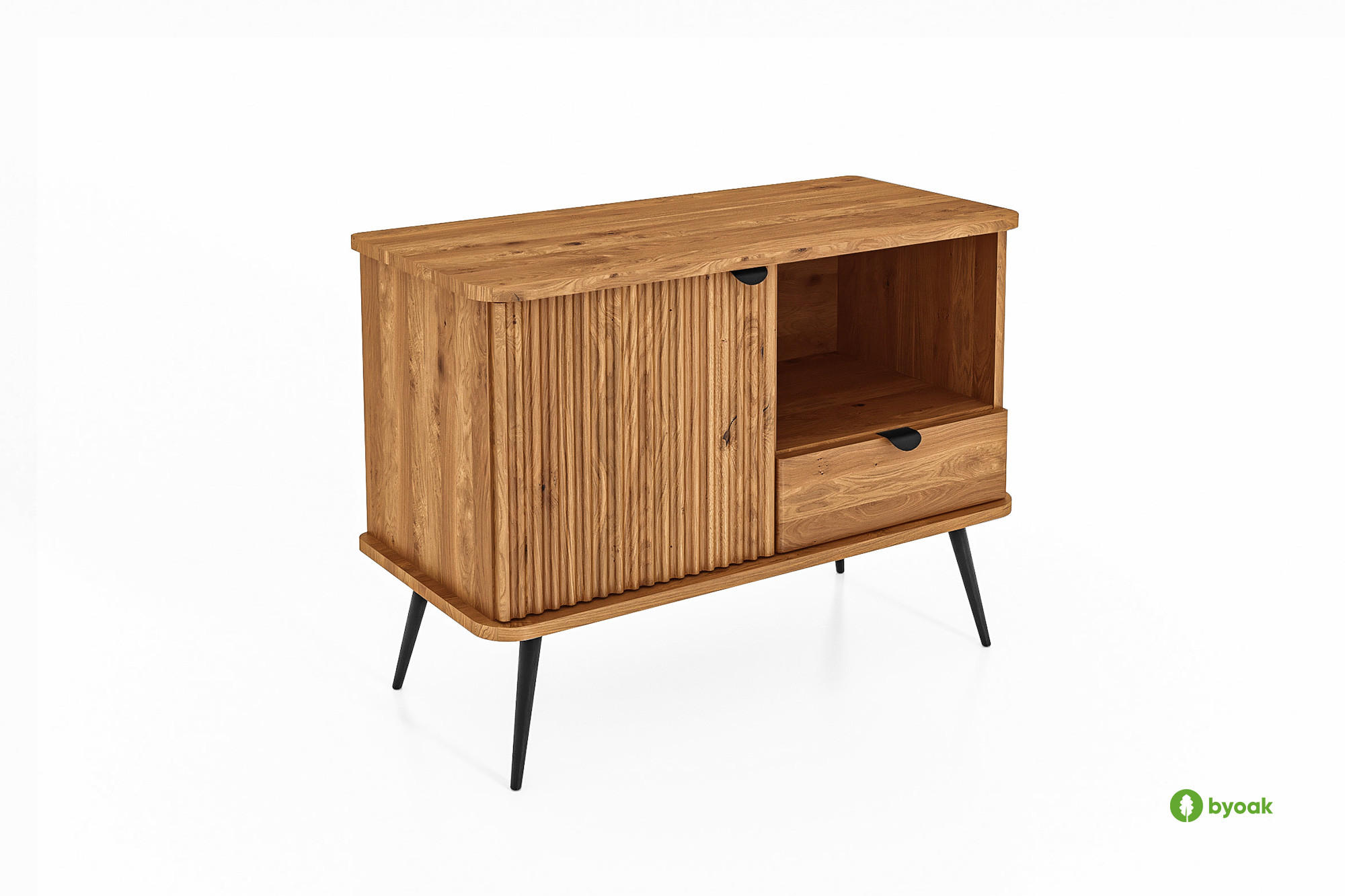 KOMMODE LINA - Wildeiche, Holz (97/72/46cm) - byoak