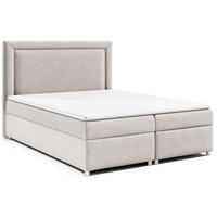 BOXBETT mit Bettkasten Trinity K-3 Bonellfederkern - Creme, Holz/Holzwerkstoff (200/200cm) - Best For Home