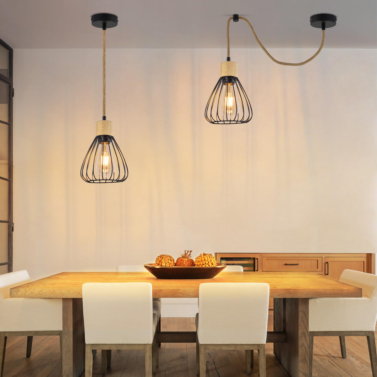 HÄNGELEUCHTE Nyxg 15.5/10/142 cm - Beige, Metall (15.5/10/142cm) - ZMH