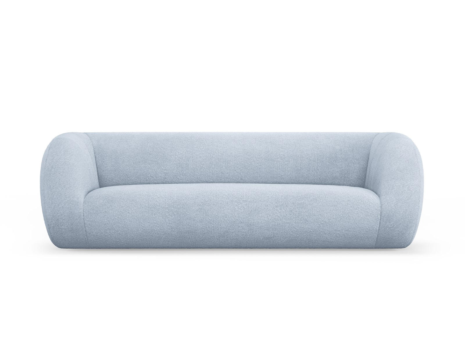 SOFA Essen aus Boucle hellblau 3 Sitzplätze - Hellblau, Textil (95/86/230cm) - Cosmopolitan Design
