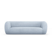 SOFA Essen aus Boucle hellblau 3 Sitzplätze - Hellblau, Textil (95/86/230cm) - Cosmopolitan Design