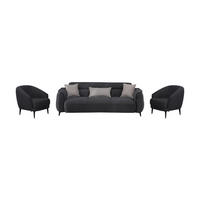 SITZGARNITUR Cordoba, Anthrazit Stellvariante 2+1+1 - Anthrazit, Holzwerkstoff/Kunststoff (180/85/104cm)
