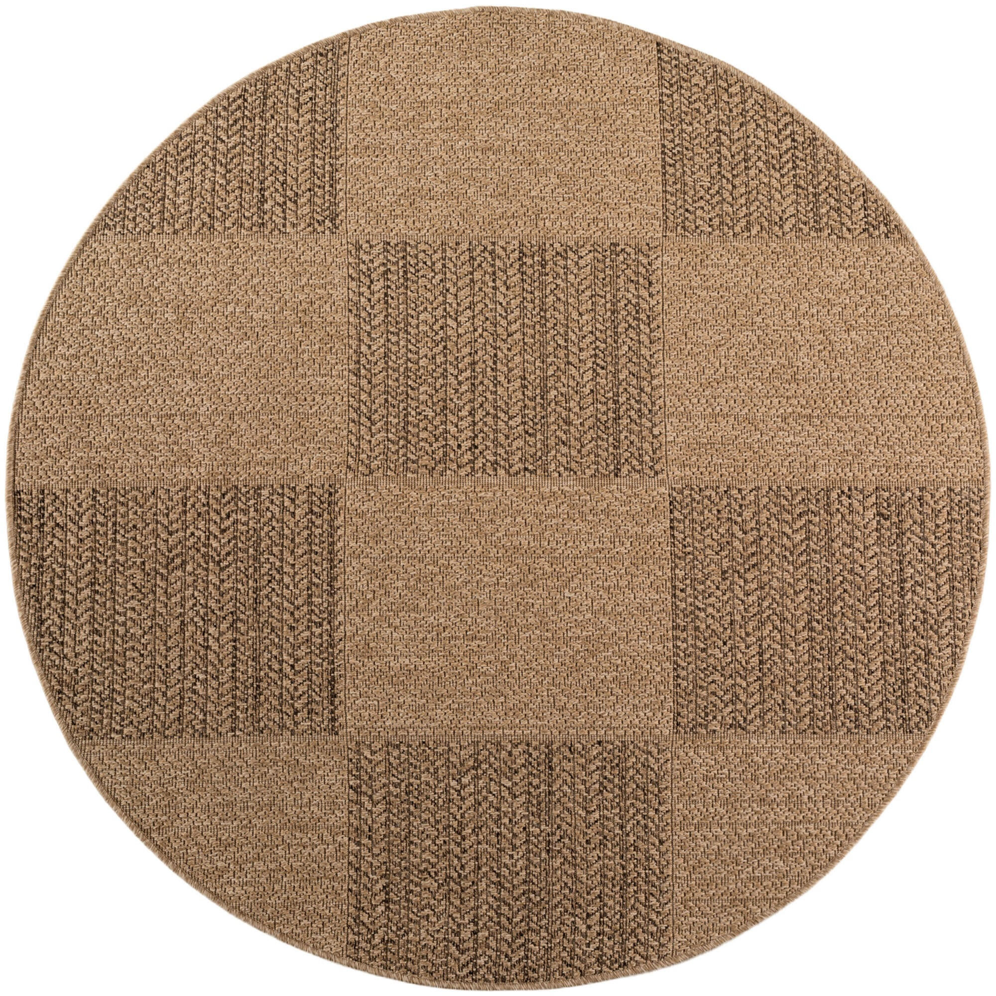 TEPPICH Outdoor ARLBERG in Beige, in Jute-Optik, aus Polypropylen, Ø 200 cm - Beige, Textil (200/200cm) - KADIMA DESIGN