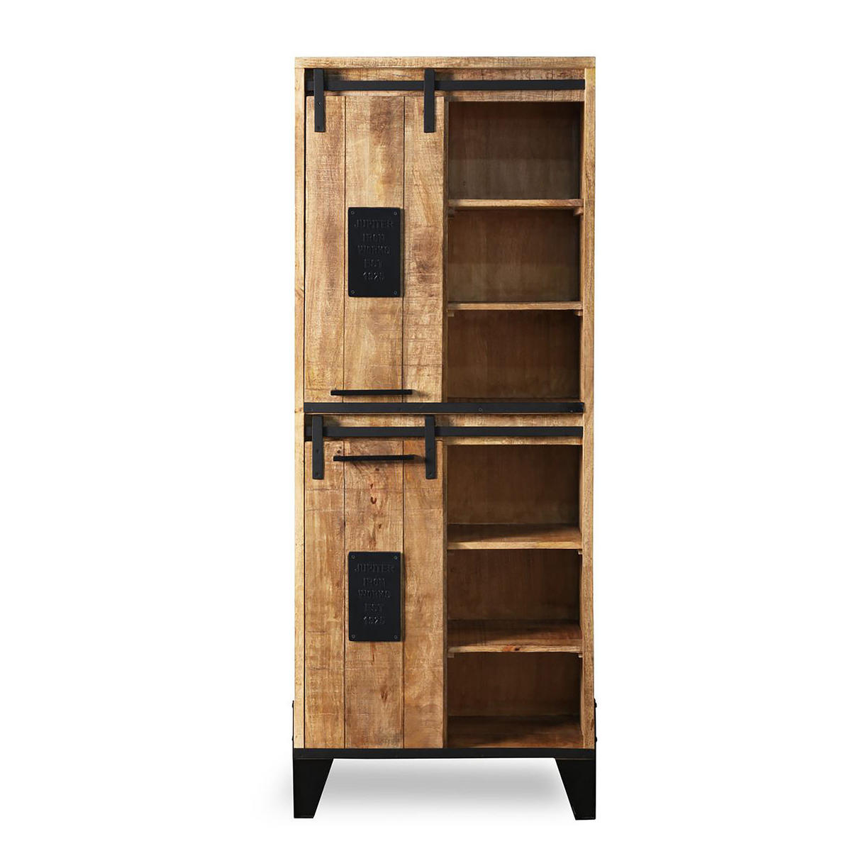 MASSIVER HOCHSCHRANK - Akazie massiv - Akaziefarben, Holz (75/192/35cm) - home24