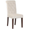 ESSZIMMERSTUHL Lisbon Samt, Gestell Kautschukholz Braun Creme - Naturfarben/Braun, Holz/Textil (45/98/63cm) - TPFLiving