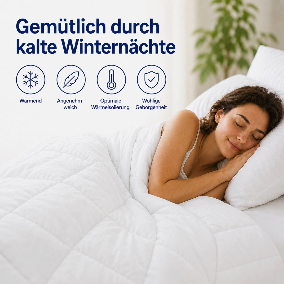 WINTERBETTDECKE 135x200 cm 2er – warme Bettdecke mit Hohlfaserfüllung & Mikrofaserbezug - Weiß, Textil (135/200cm) - Mister Sandman
