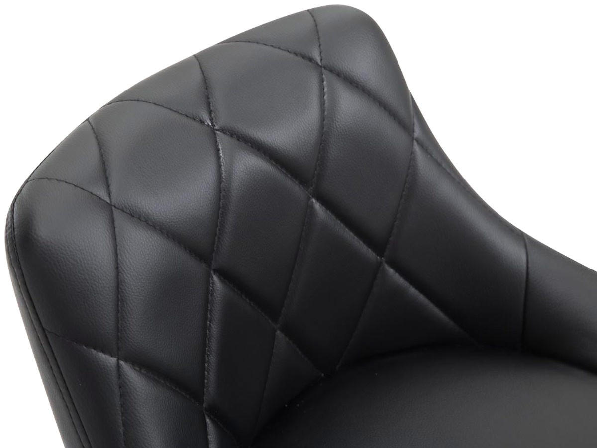 2ER Set Barhocker Lazio 83-104 cm Schwarz - Schwarz, Leder (46/83/49cm) - furnicato