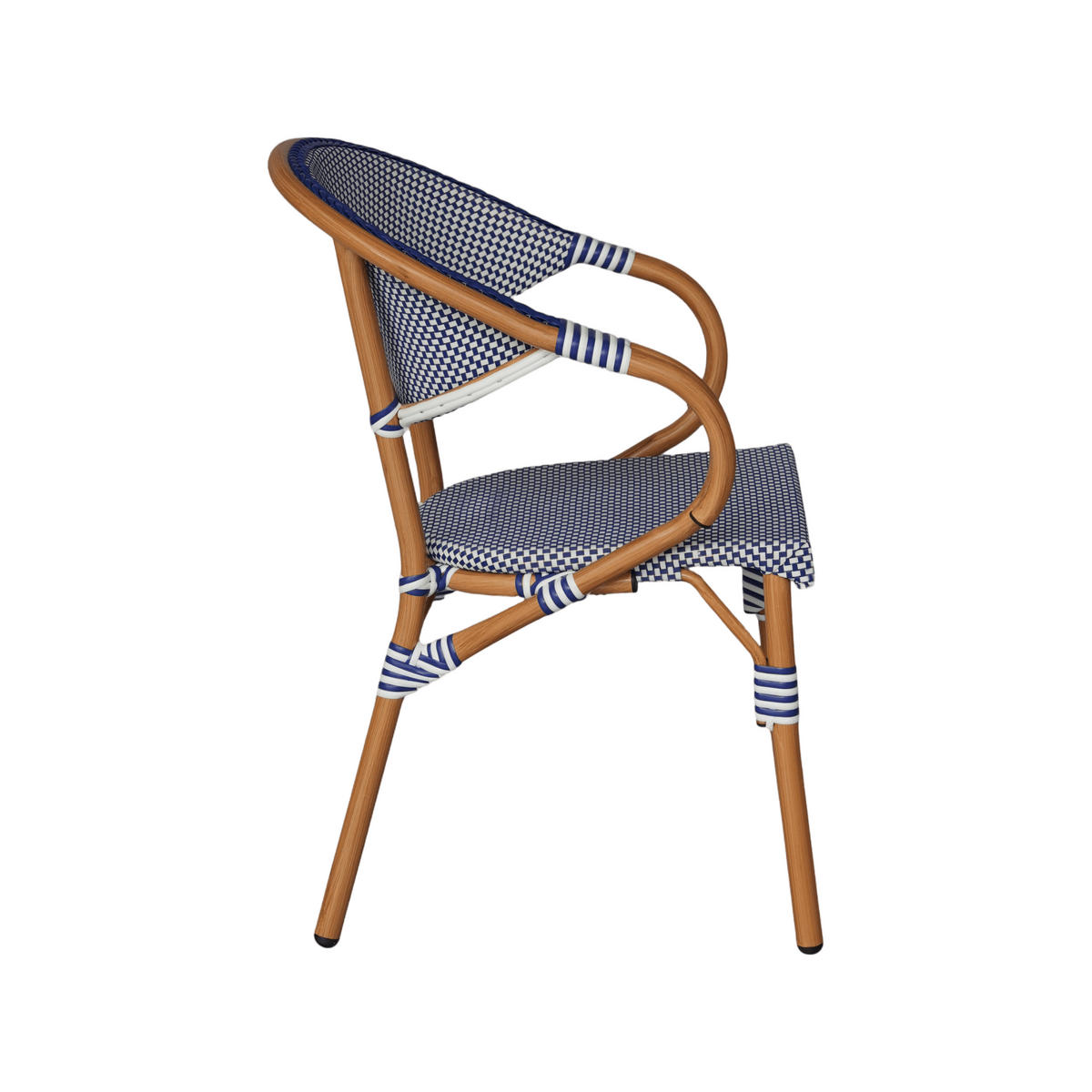 GARTENSTÜHLE Blau Weiß 57/57/84 cm 2er-Set - Blau, Metall (57/84/57cm) - Mobili Rebecca