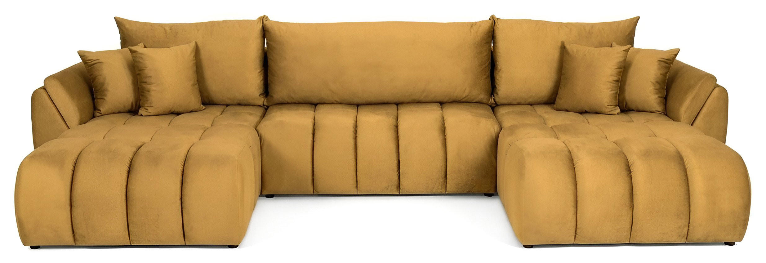 WFL Group Ecksofa Dunkelgelb 382x184 cm
