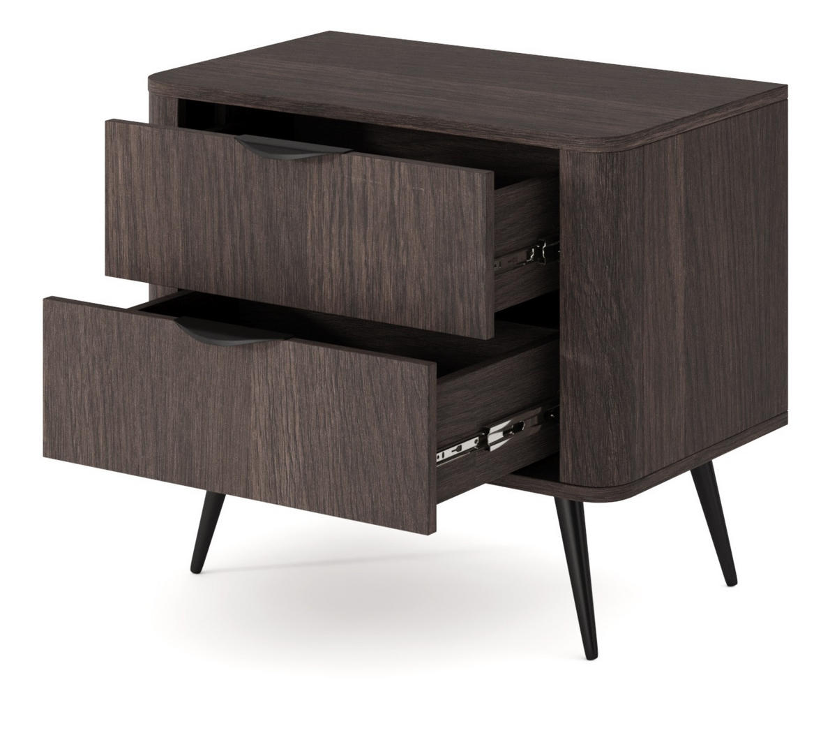 NACHTTISCH Braun 65 cm mit Schubladen Estera, Eiche Dunin - Eichefarben, Holz (63/55/38cm) - Emporius