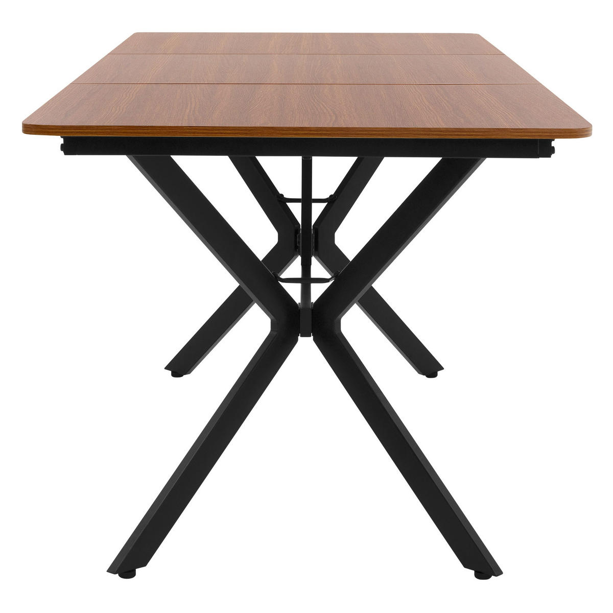 ESSTISCH aus MDF Dunkelbraun mit Stahlgestell Rechteckiger für 6 Personen - Dunkelbraun, Holzwerkstoff (180/80/75cm) - ML-DESIGN