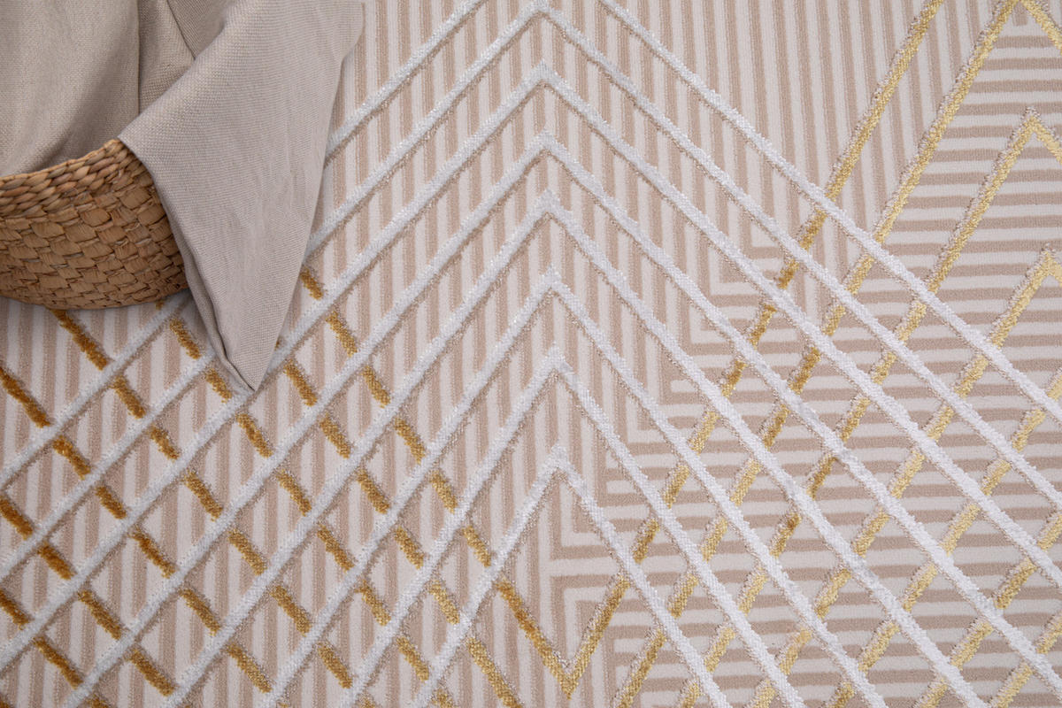 TEPPICH CRYSTAL Beige 140/200 cm - Beige, Textil (140/200cm) - Tapiso