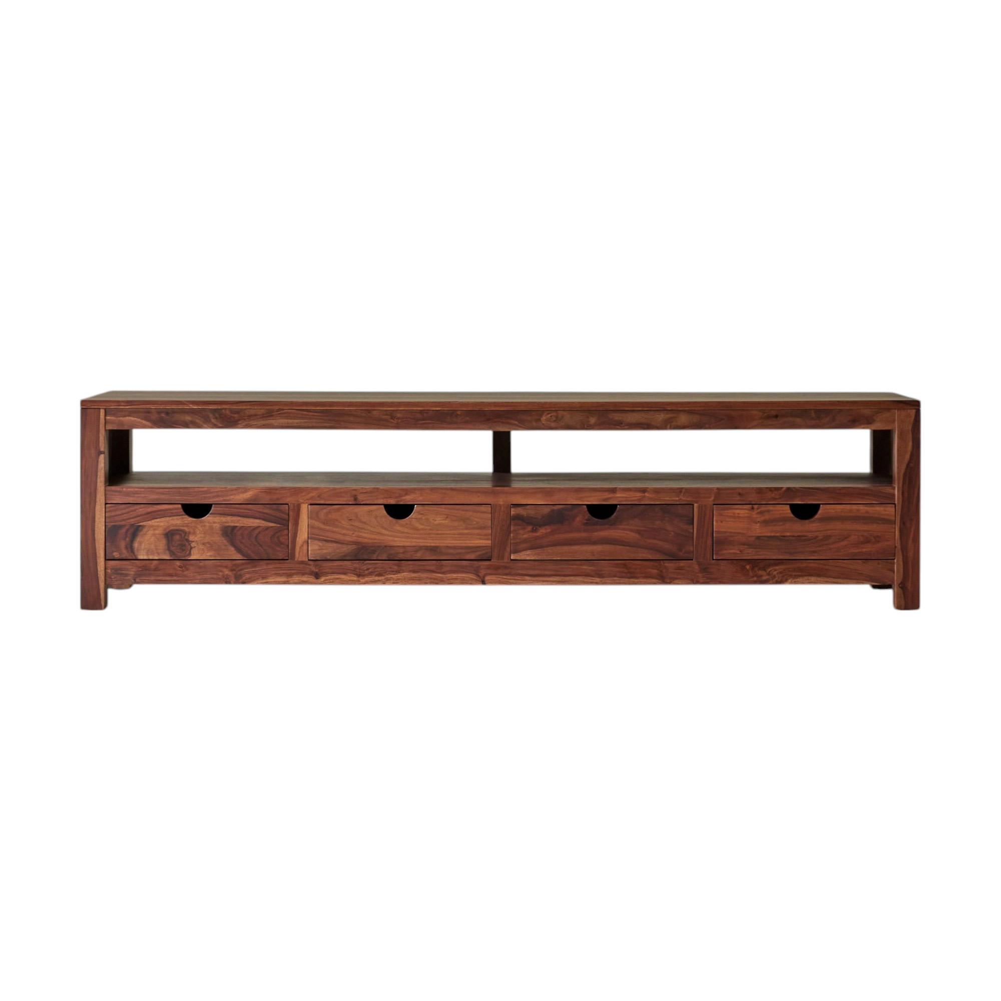TV-SCHRANK Oliver Dunkelbraun aus Palisander - Dunkelbraun, Holz (200/50/45cm) - Tikamoon
