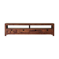 TV-SCHRANK Oliver Dunkelbraun aus Palisander - Dunkelbraun, Holz (200/50/45cm) - Tikamoon