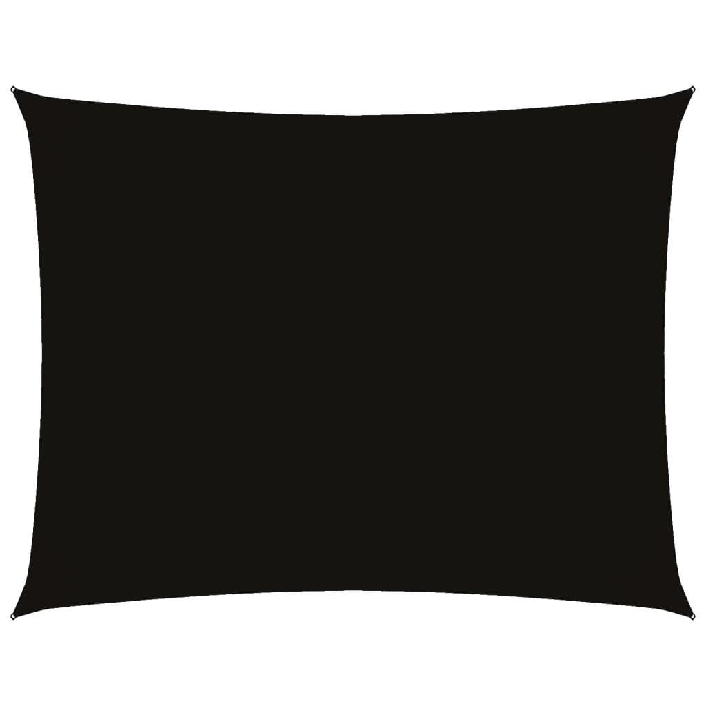 SONNENSEGEL Oxford-Gewebe Rechteckig 4x6 m Schwarz - Schwarz, Textil (600/400cm) - furnicato