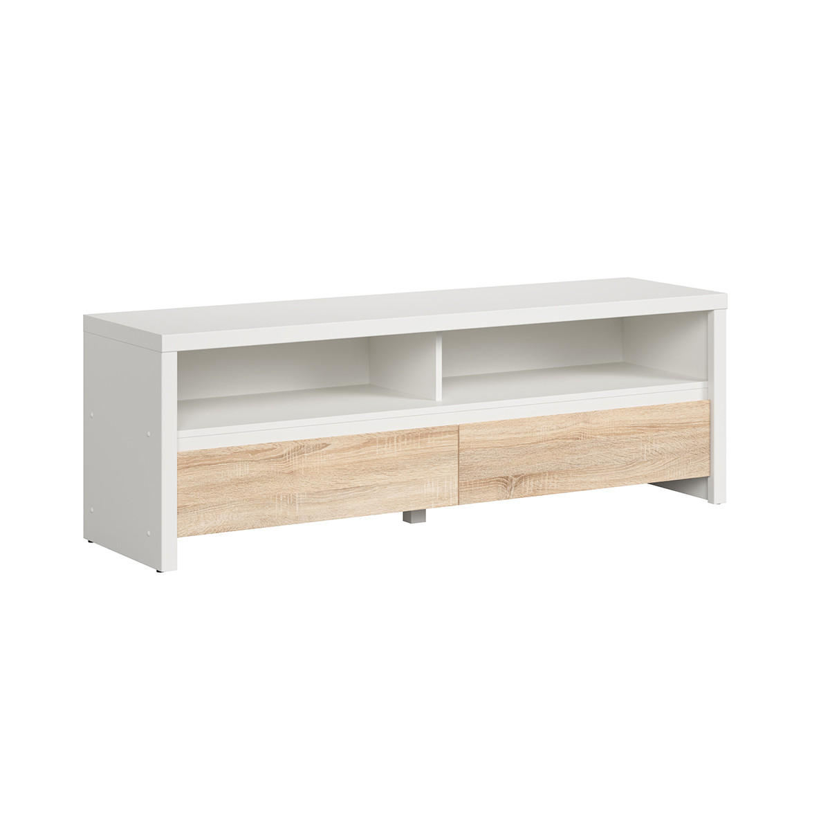 TV-MÖBEL Soren Holz und Weiß - Weiß, Holzwerkstoff (143.5/48.5/40.5cm) - Petits-meubles