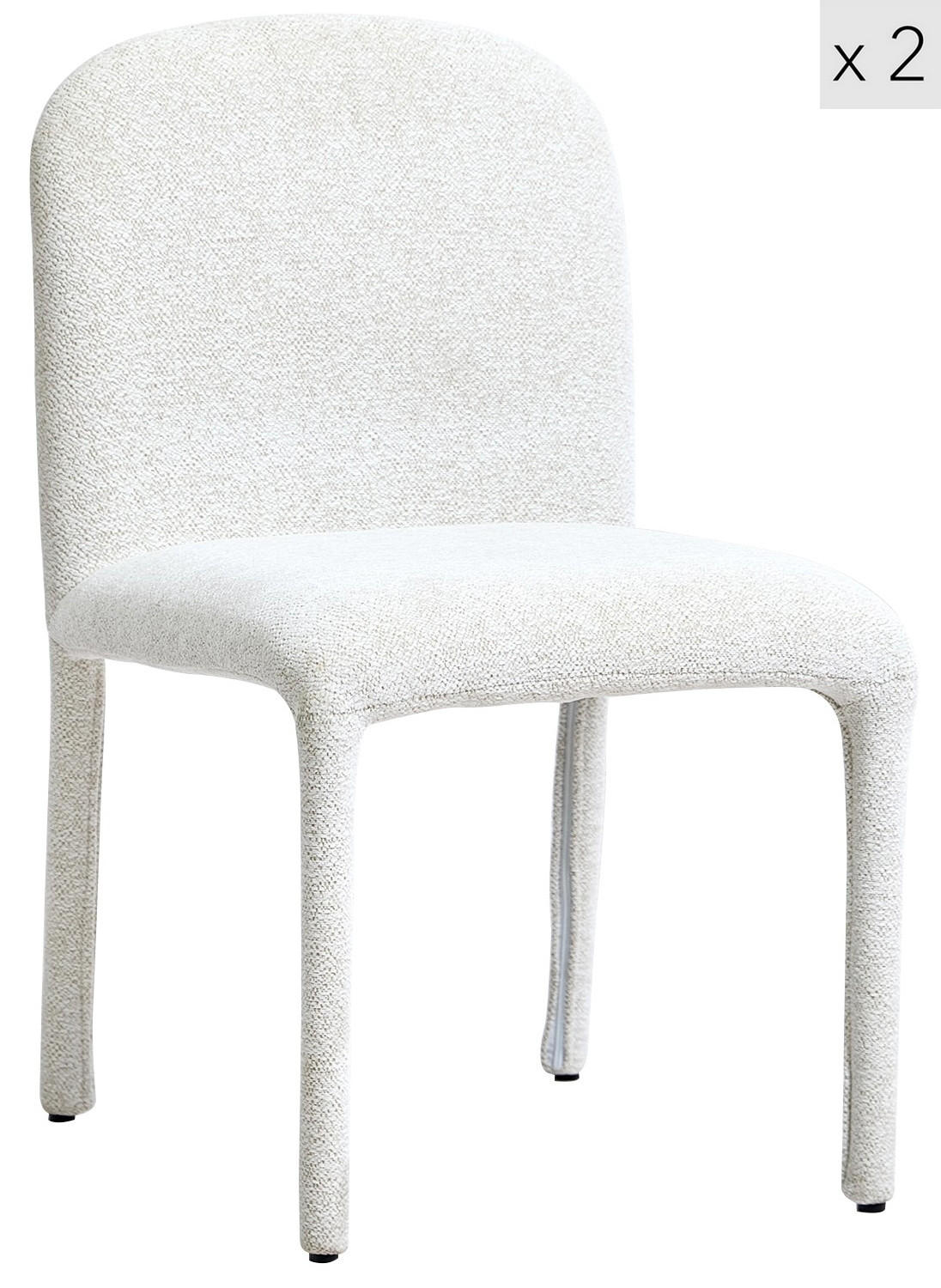 STUHL 2er-Set Stoff Beige - Beige, Textil (49/52/48cm) - Nordlys