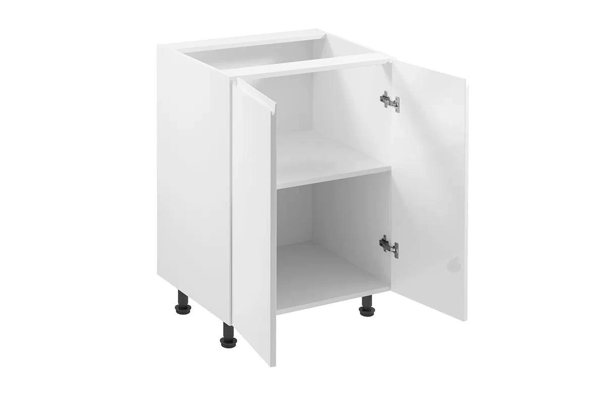 UNTERSCHRANK – 60 cm – D60 – Velmora – Weiß Hochglanz - Weiß Hochglanz, Holzwerkstoff (60/82/47cm) - ROYAL24_MARKT