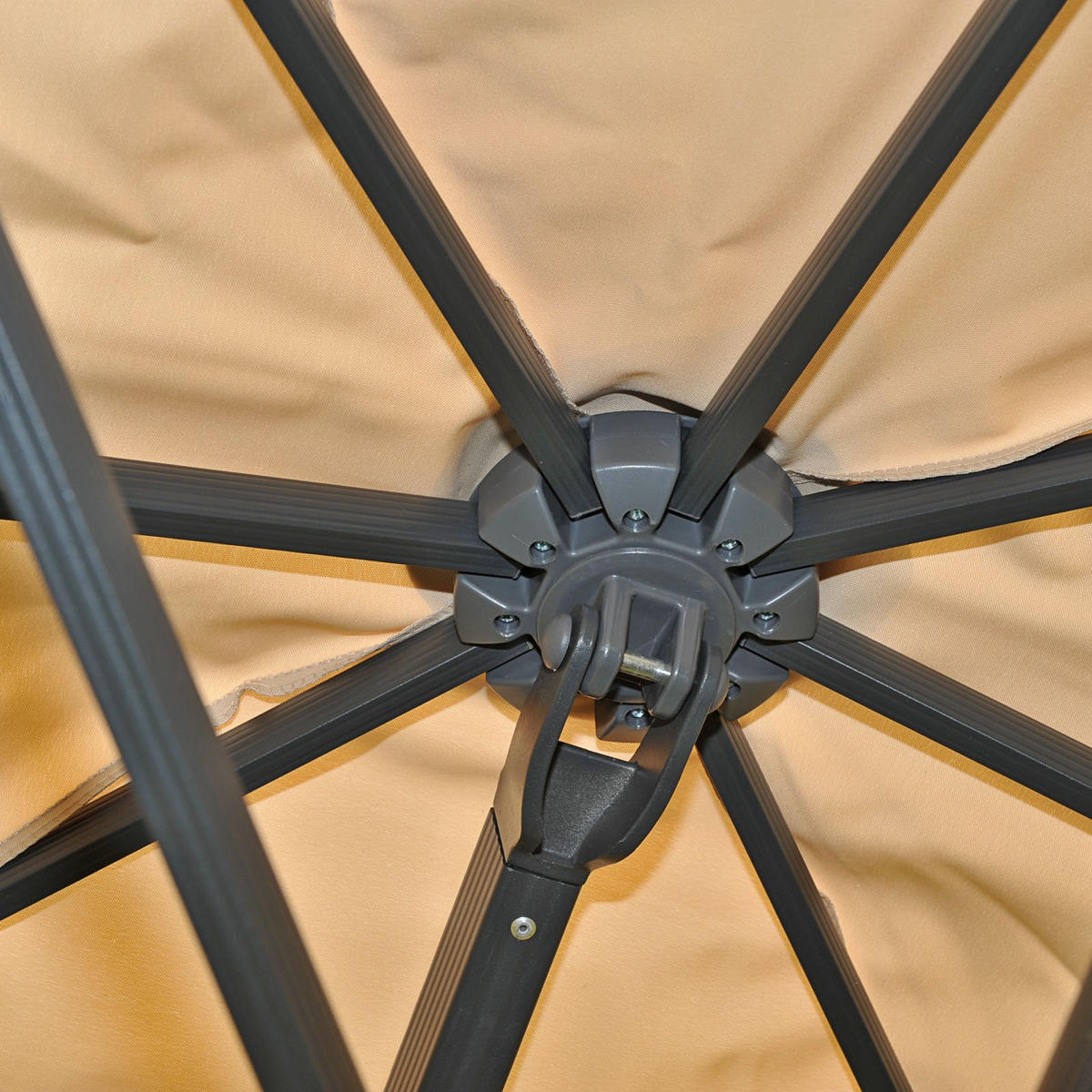 DOPPEL-AMPELSCHIRM Cremeweiß 297/620 cm - Weiß, Metall (620/297cm) - MCW