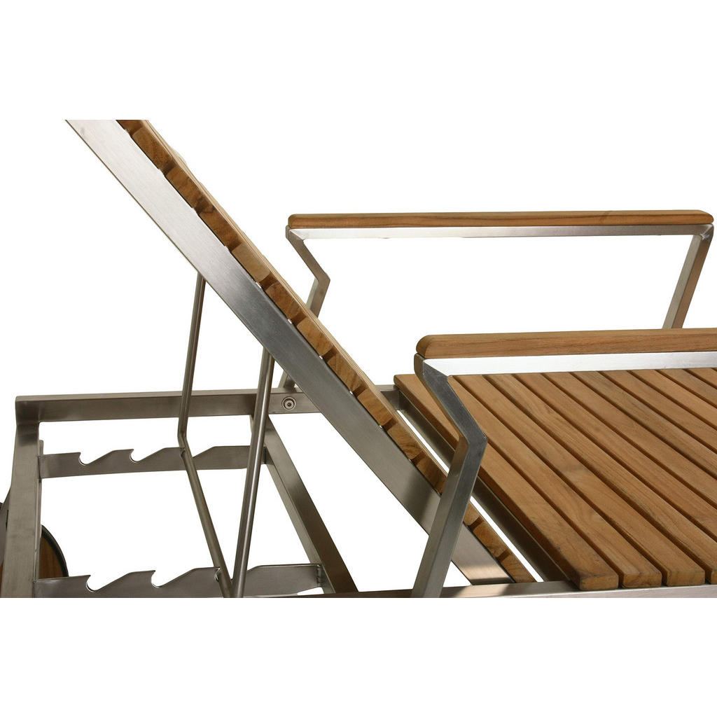 Thumbnail - Deluke Sonnenliege, Silber, Holz, 70x92x197 cm, Gartenmöbel, Gartenliegen