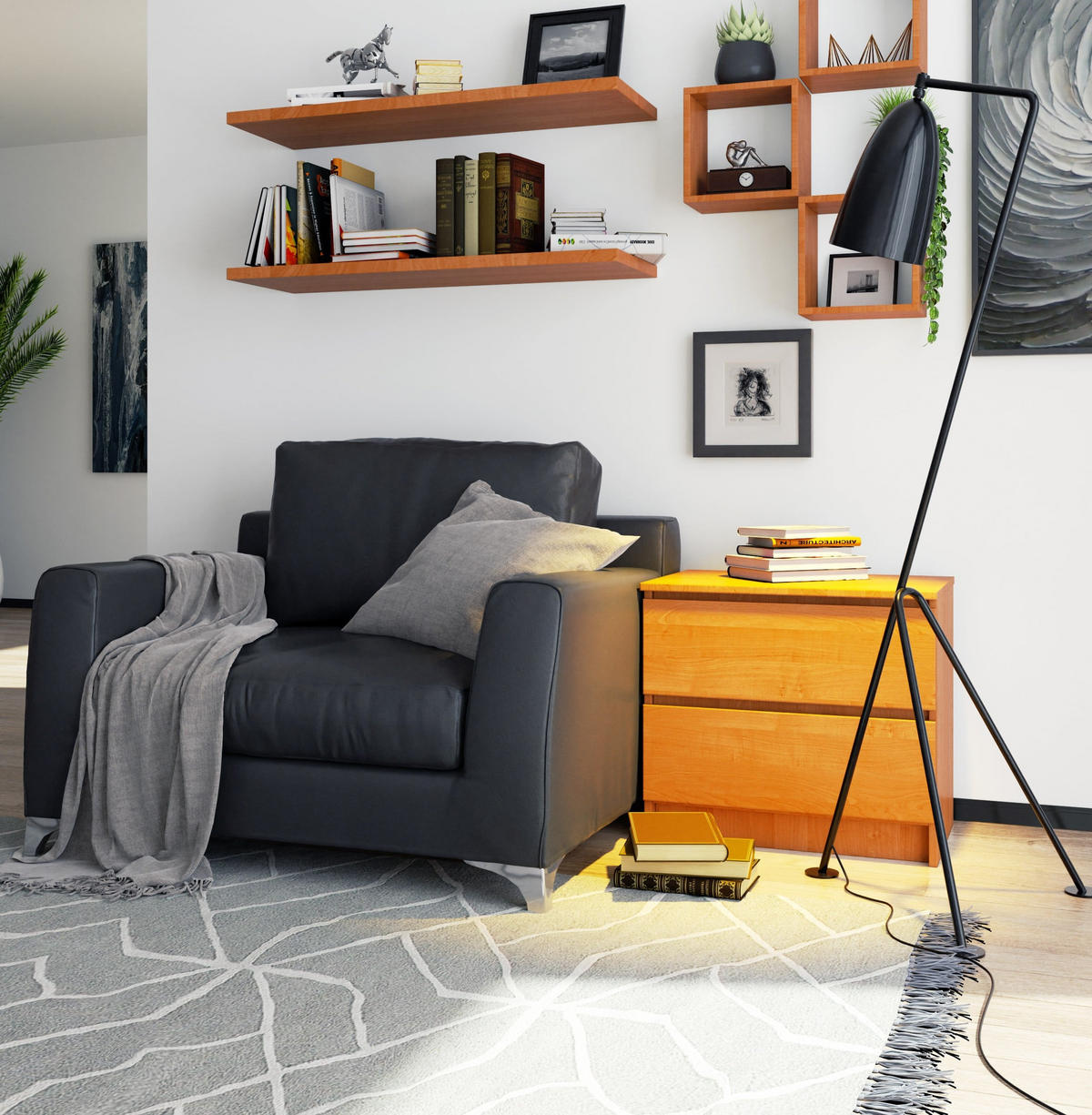 KOMMODE K60, Erle, 60x40x77 cm - Erlefarben, Holz (60/55/40cm) - Milordbikes