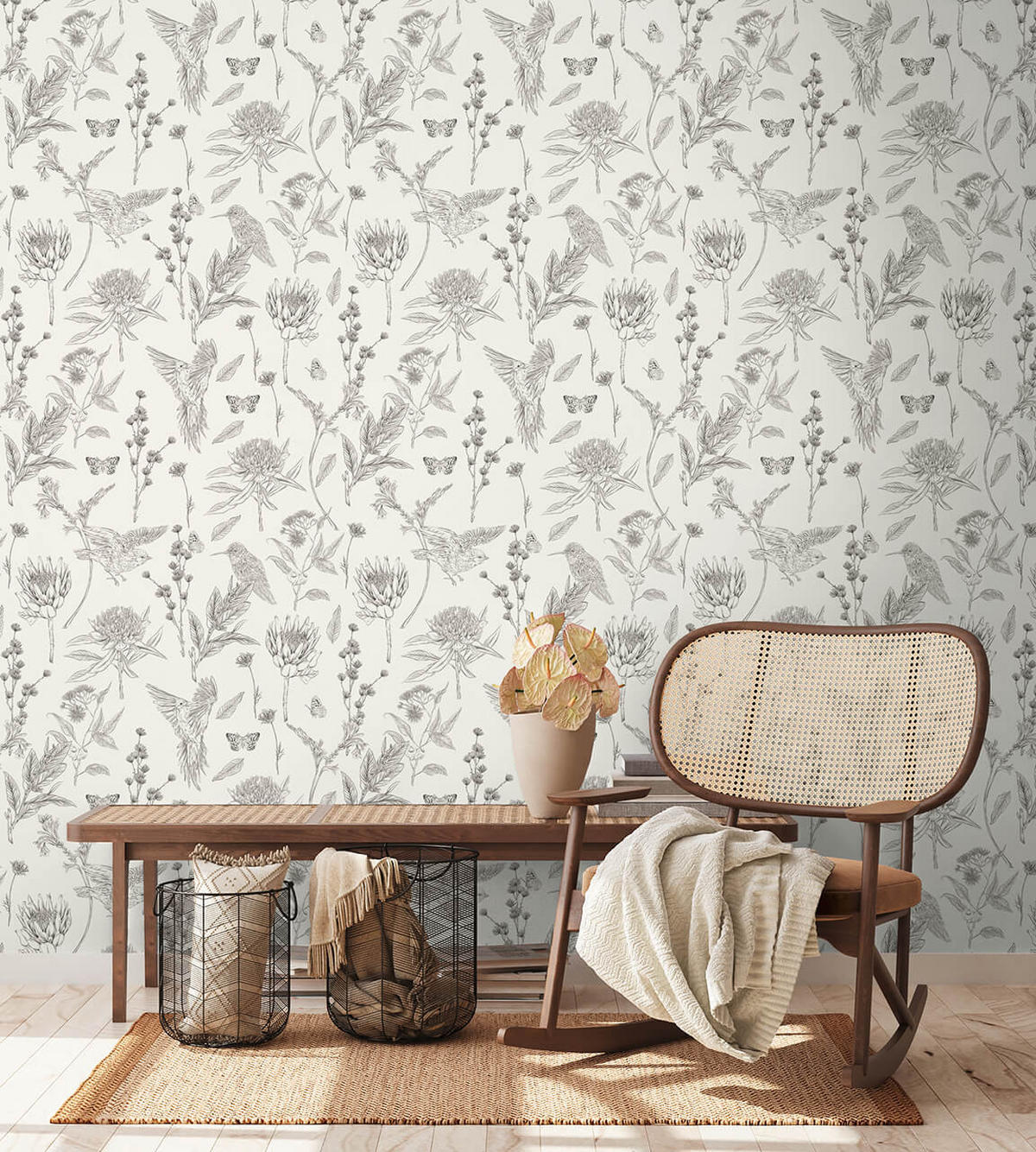 VLIESTAPETE Weiß 53/1005 cm - Grau, Textil (53/1cm) - KUNSTLOFT