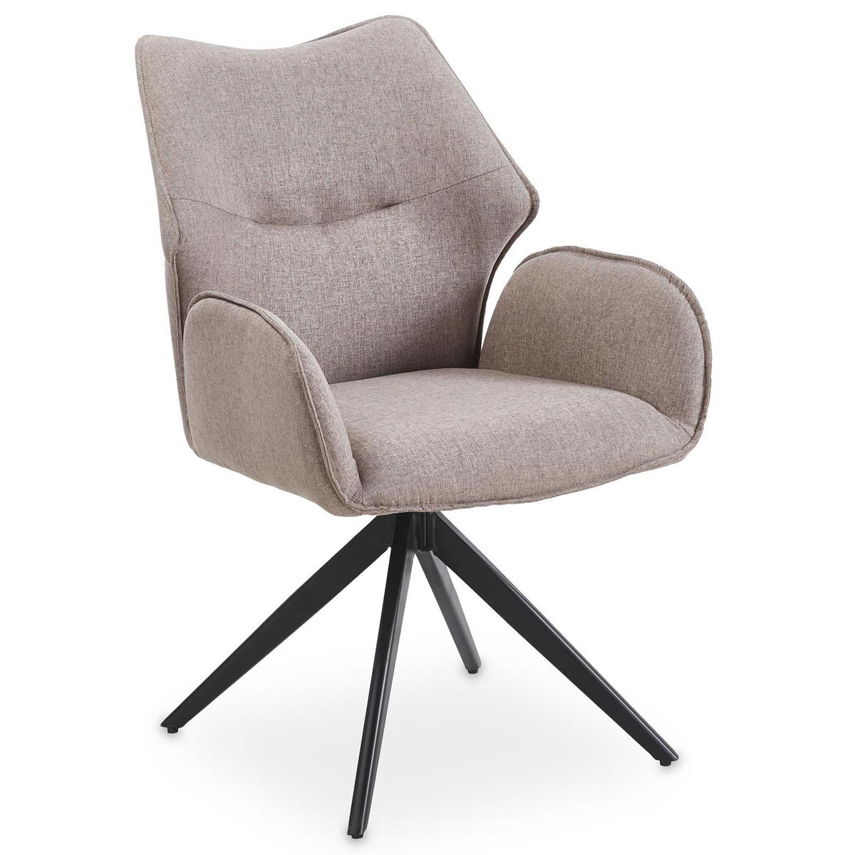 ESSZIMMERSTÜHLE TIMNA 2er-Set taupe - Taupe, Textil (56/88/59cm) - IDIMEX