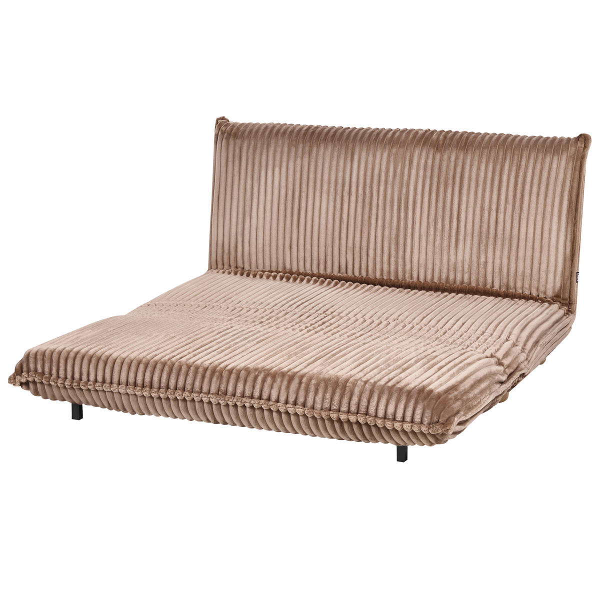 CANAPEA EXTENSIBILĂ cu 2 locuri reps reiat maro deschisă Abisko - maro/negru, material textil (140/80/82cm) - Beliani