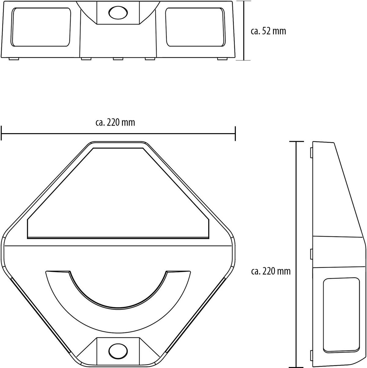LED-WANDLEUCHTE Solar Außenbereich Dämmerungssensor 45 Auslösungen Nachtlicht - Schwarz, Kunststoff (22/22/5.2cm) - Northpoint