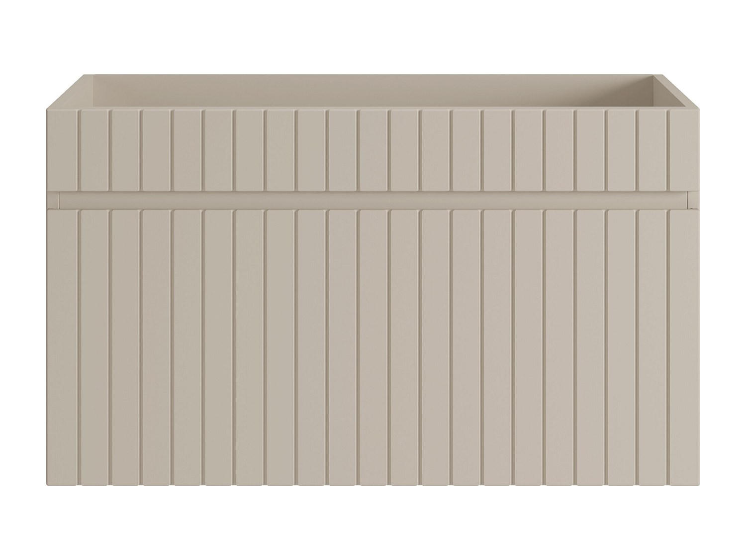 WASCHBECKENUNTERSCHRANK - 80 cm x 46 cm - Holz, Platte - Beige - SATARA - Beige, Holz (80/46/46cm) - Vente-Unique