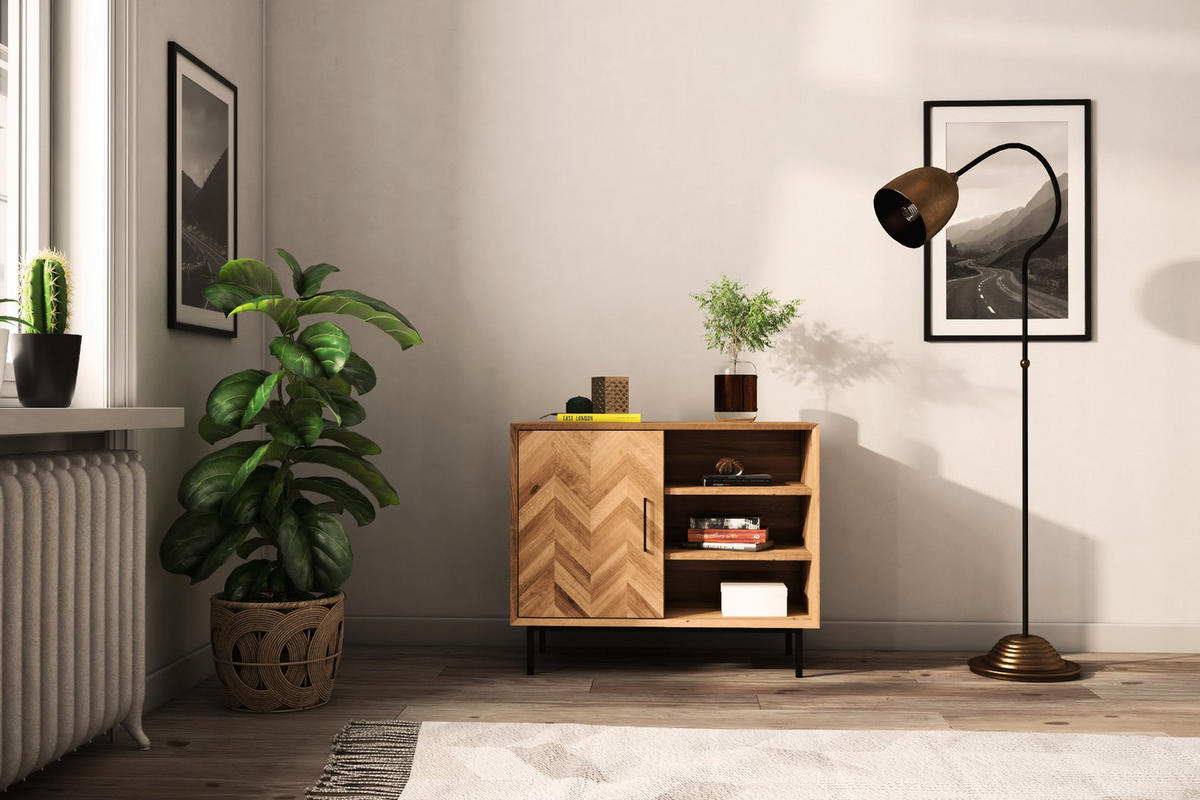 KOMMODE LEON Wildeiche - Wildeiche, Holz (97/80/45cm) - byoak