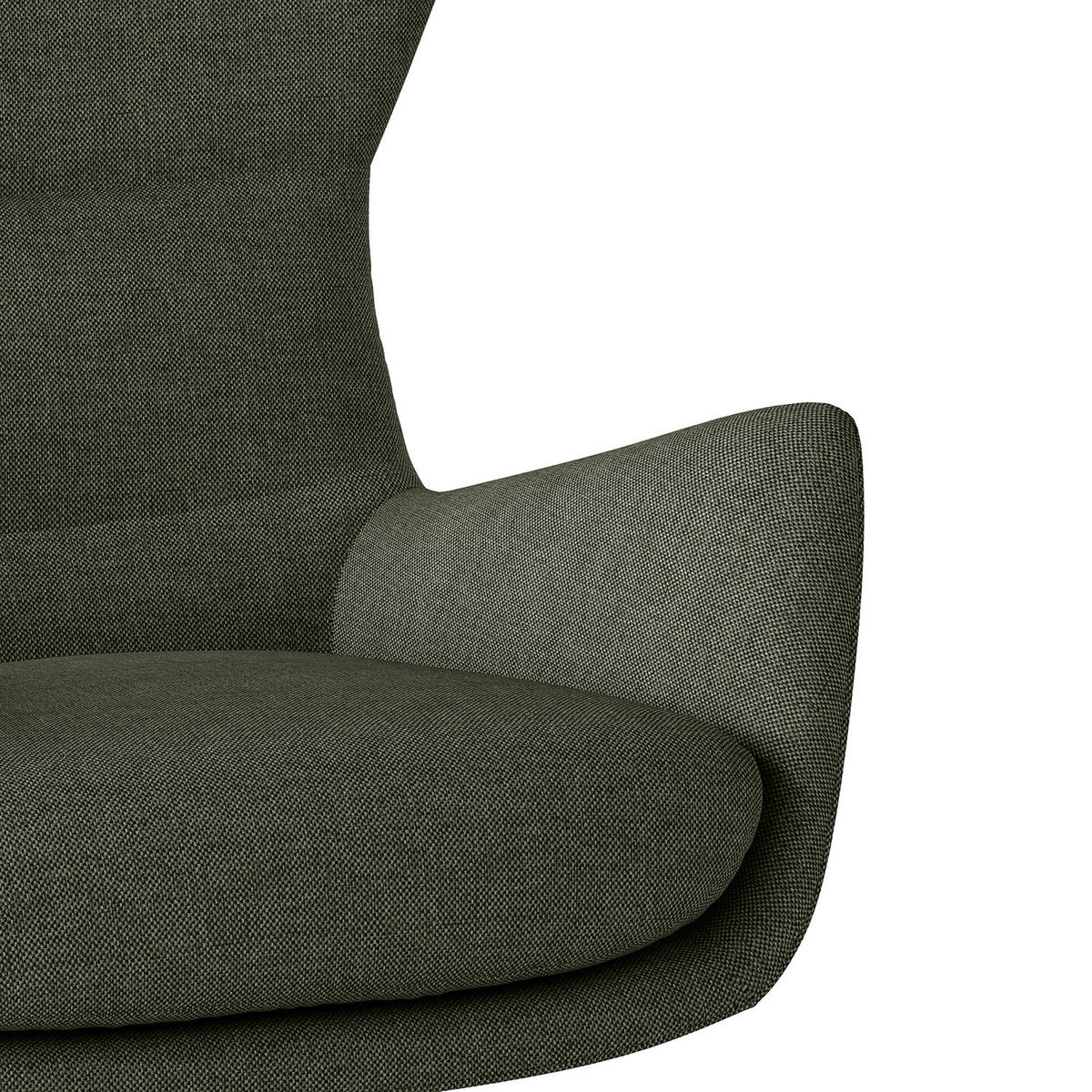 SESSEL mit Kreuzfuß - Schwarz/Grau, Textil/Metall (84/99/96cm) - home24