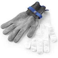 AUSTERNHANDSCHUH Schnittfester - Large - Grau, Metall (2/2/31cm) - Hendi