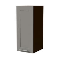 HÄNGESCHRANK Oslo W2/30 Lava / Reed Green Matt 30 / 32,5 / 72cm - Dunkelgrau/Grün, Holz/Holzwerkstoff (30/72/32.5cm) - Feldmann-Wohnen