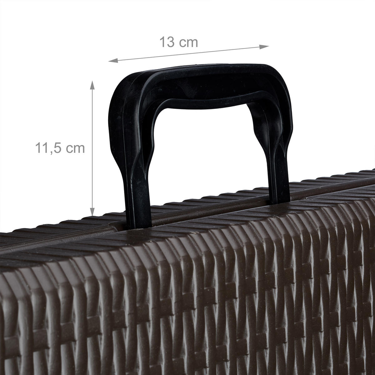 GARTENTISCH - Dunkelbraun, Kunststoff/Metall (74/178/72cm) - Relaxdays