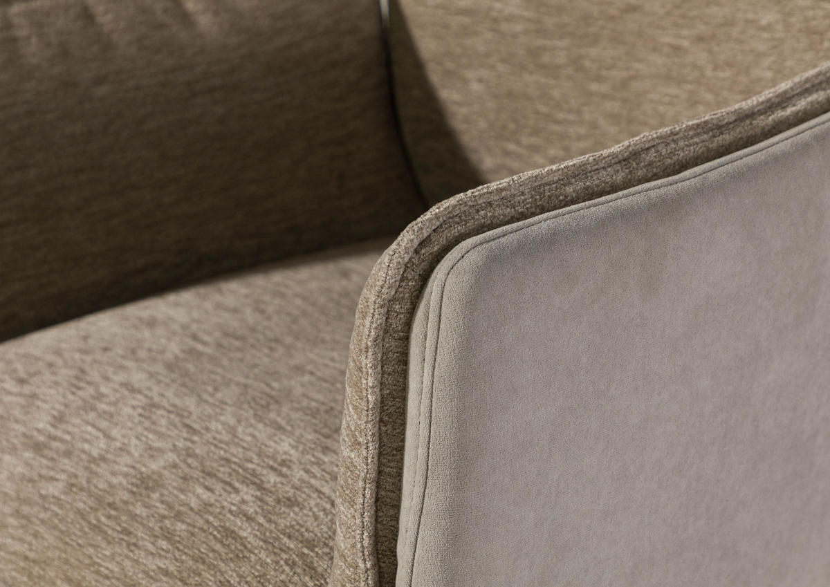 STUHL 100% Polyester 64 x 63 x 87 cm beige / braun POLSTERSTÜHLE #02 - Beige, Kunststoff (64/87/63cm) - Massivmoebel24