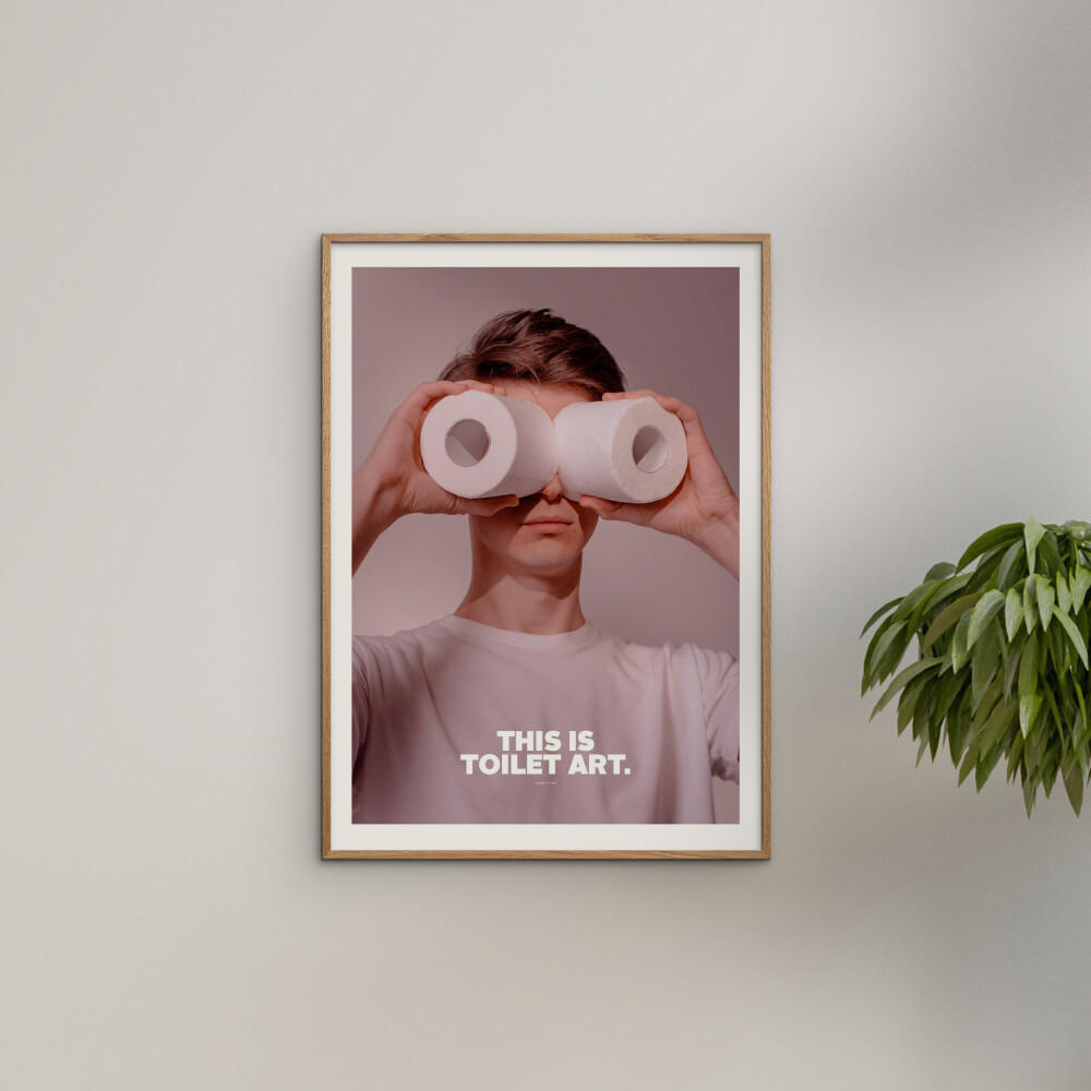 POSTER mit Rahmen A.P. Atelier - Toilet - Eichefarben/Naturfarben, Holz/Papier (30/40cm) - Poster&Frame