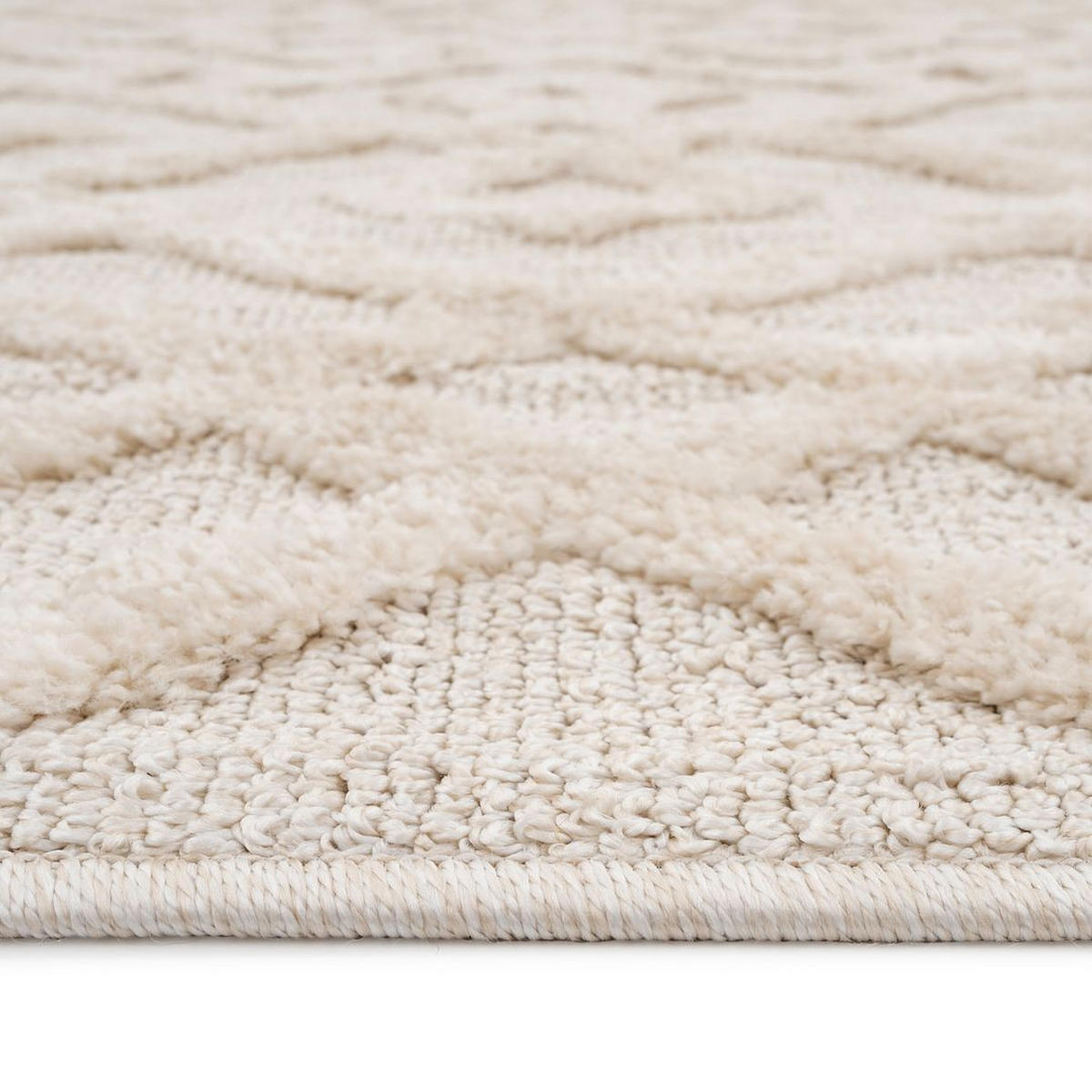 WEBTEPPICH Sade Beige - Beige, Textil (120/170cm) - Kukoon Rugs
