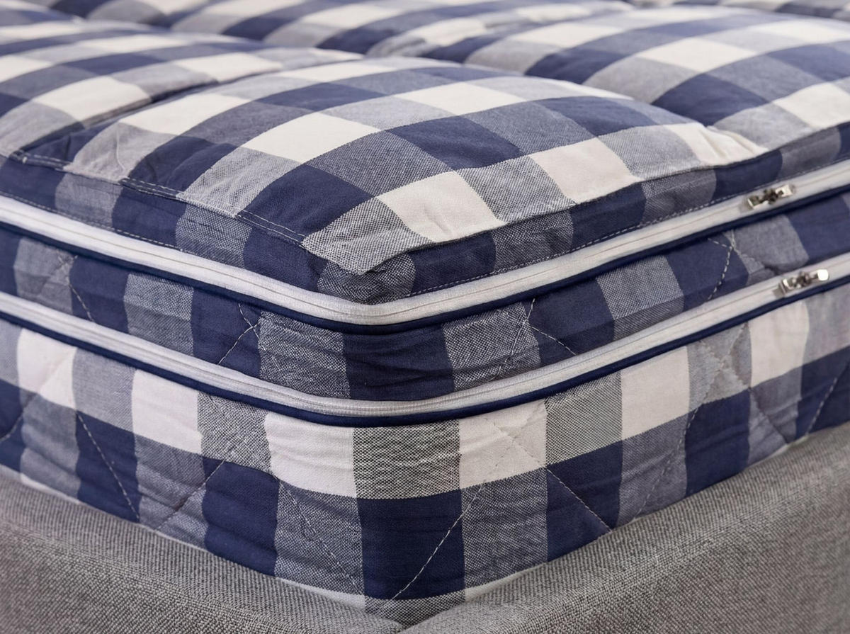 HYBRIDMATRATZE aus Naturlatex mit Cooltex Taschen-Minifedern 180/200/31 cm - Blau/Multicolor, Textil (180/200cm) - ANGEL CERDA