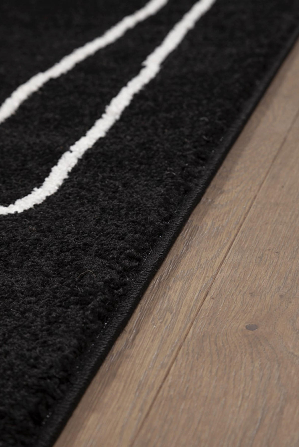 TEPPICH modern Flachgewebe STUDIO Schwarz 200 x 290 cm - Schwarz, Textil (200/290cm) - Novatrend