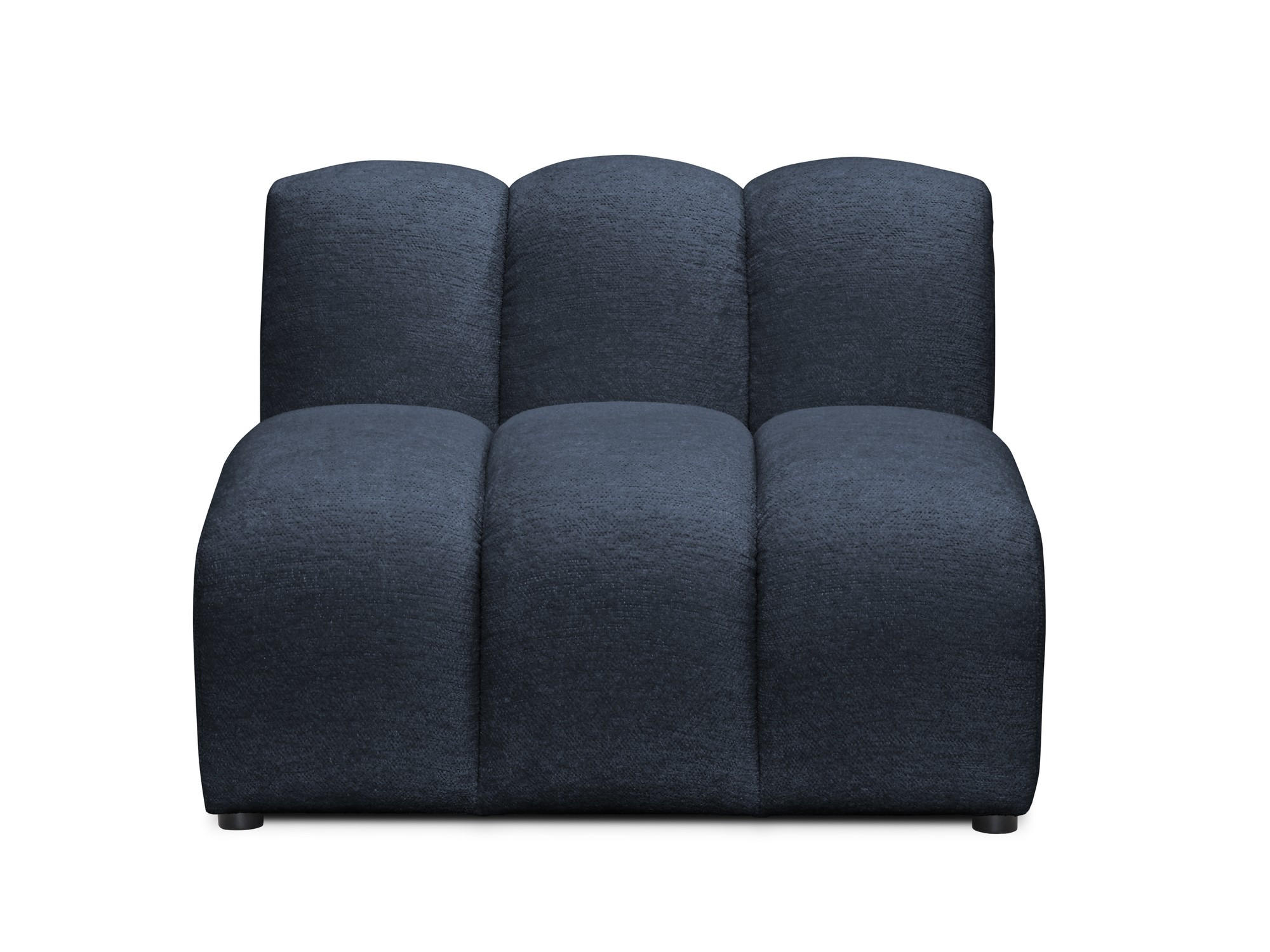 SOFAELEMENT Chenille Stoff Blau - Blau/Schwarz, Holzwerkstoff/Kunststoff (90/70/89cm) - Makamii