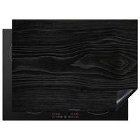 HERDABDECKPLATTE Schwarz - Holzoptik 71x52 cm - Schwarz, Kunststoff (71/0.2/52cm) - MuchoWow
