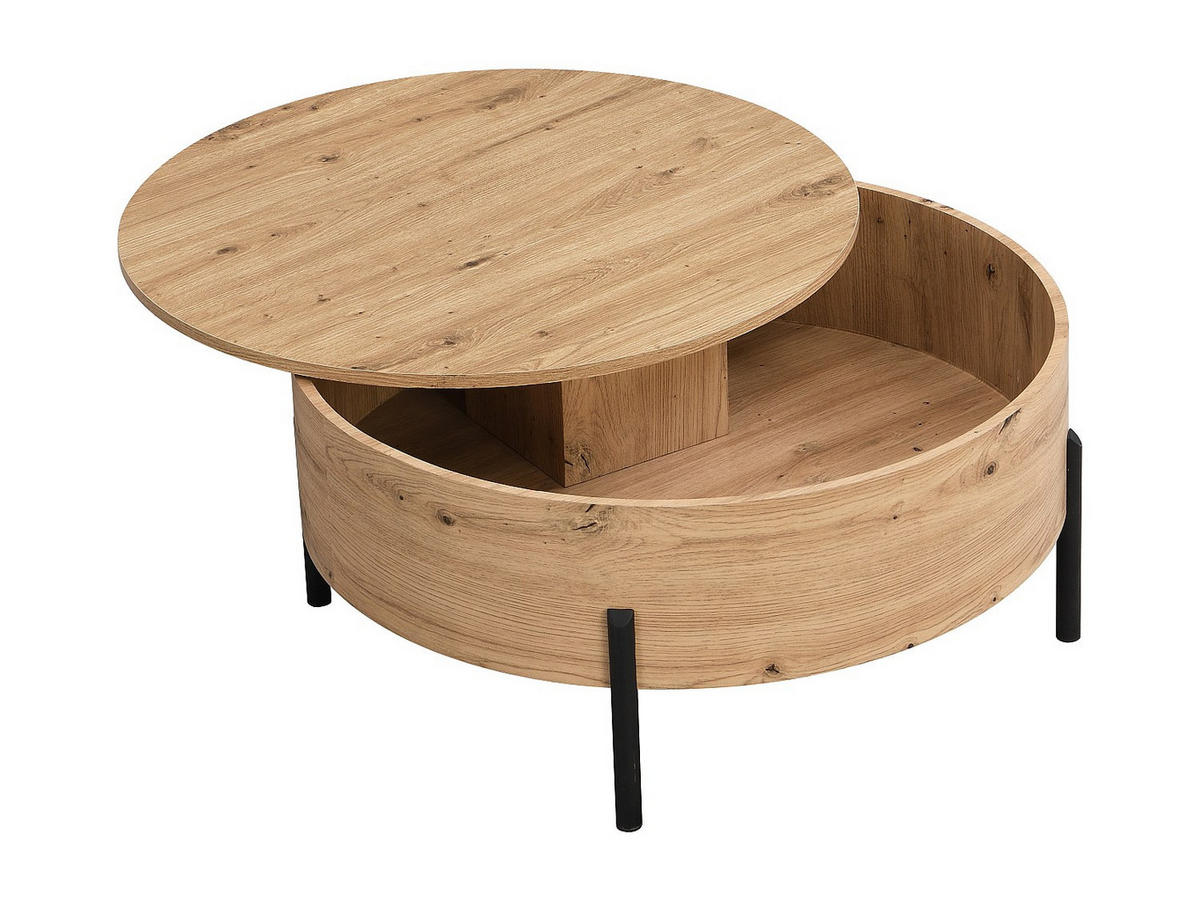 COUCHTISCH modulierbar - 80cm x 80cm - MDF - naturfarben hell - YEMELIA - Naturfarben, Holz (80/80/35.5cm) - Vente-Unique