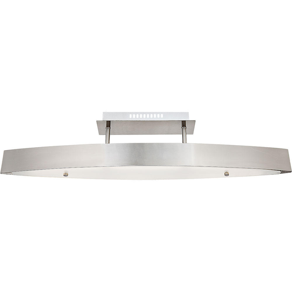 LED DECKENLEUCHTE SARAGOSSA Silber Metall Acryl - Silberfarben, Metall (80/9/18cm) - Globo Lighting