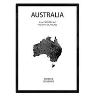 POSTER Länder & Kontinente Australien A3 Rahmenlos - Klar, Papier (29.7/5/42cm) - Nacnic