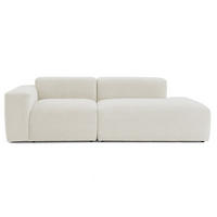 3-SITZER modulares Sofa HEAVEN SET 1 Rechts, Breite 255 cm Webstoff Weiß - Schwarz/Weiß, Holz/Kunststoff (102/71/255cm) - Muffo