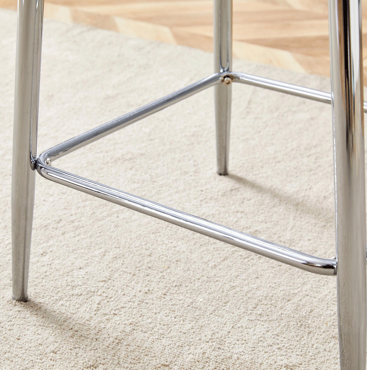 BARHOCKER 4er-Set mit Metallgestell Transparent/Silber - Silberfarben, Metall (45/102/51.2cm) - Meubliv