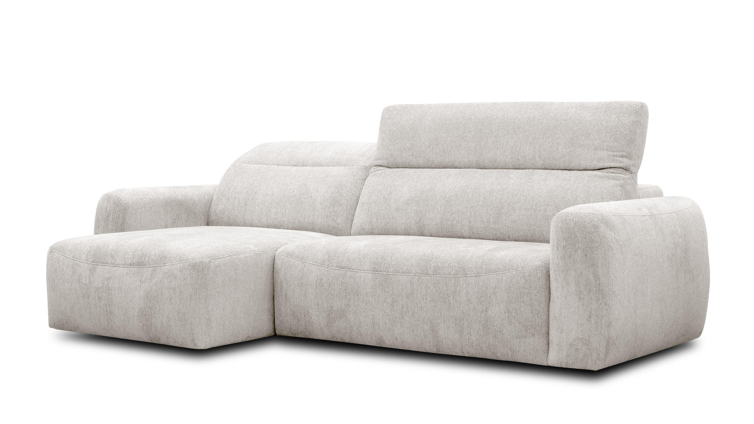 ECKSOFA NERO 4-Sitzer, ecru - Ecru/Schwarz, Holz/Textil (272/81/159cm) - Courtois Laville