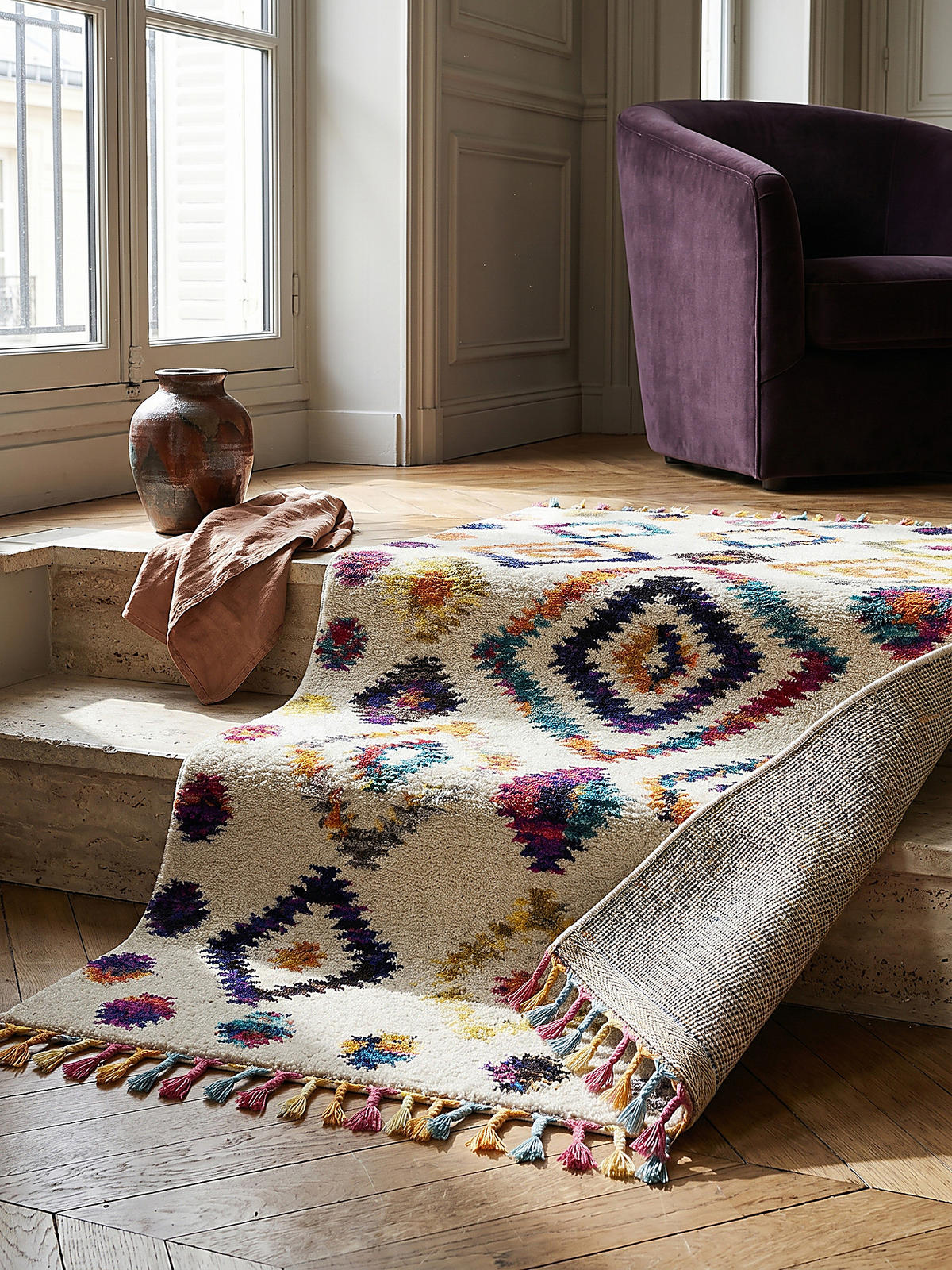 TEPPICH ARUN, geometrisch-abstrakt, Bunt, 120 x 170 cm - Multicolor, Textil (170/120cm) - KADIMA DESIGN